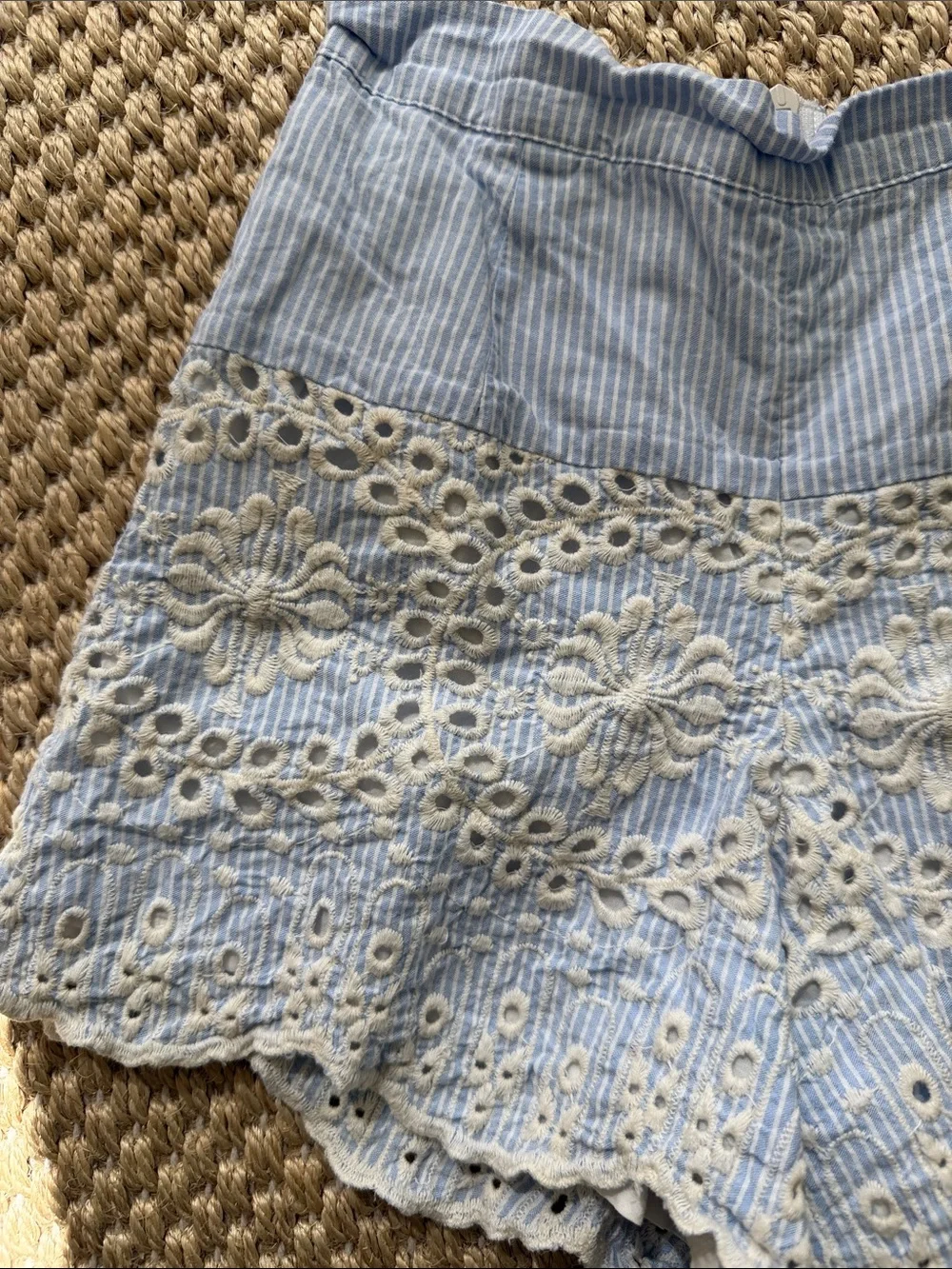 Marlo Kids Girls Light Blue Eyelet Ruffle Two-Piece Matching Set size 3/4 year